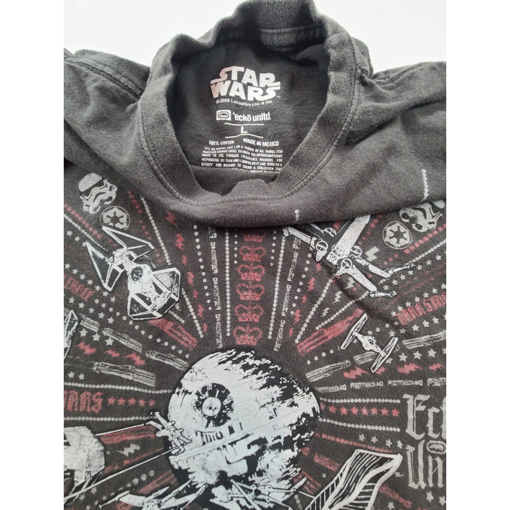 Ecko Unltd Star Wars Death Star T Shirt Mens Large Gray Cotton‎ Graphic Tee - Picture 4 of 6